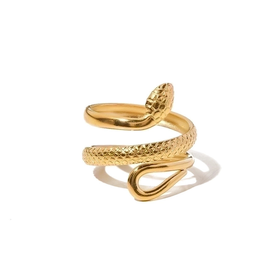 Snake Style 18K Gold Plated Ring