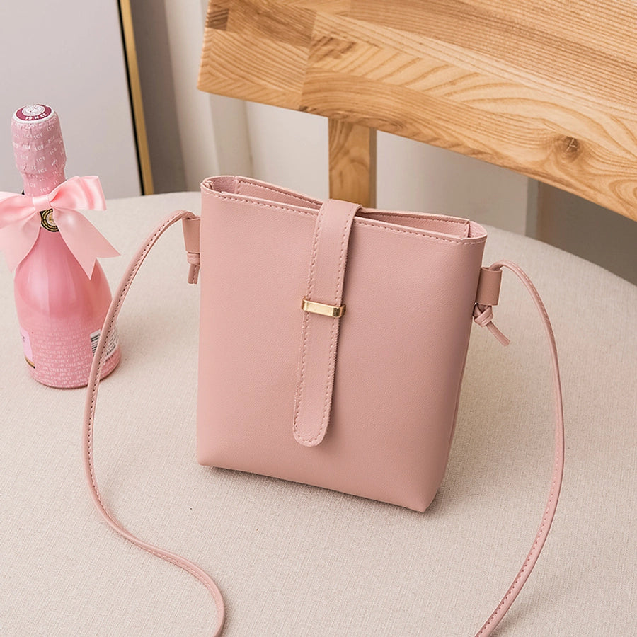 Square Leather  Crossbody Bag