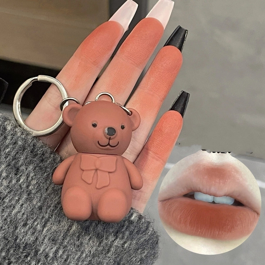 Cute Bear Lip Gloss Keychain