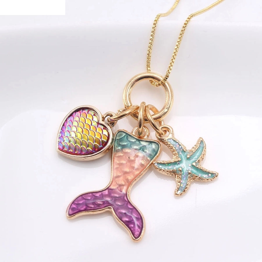 Mermaid Alloy Pendant Kids Necklace