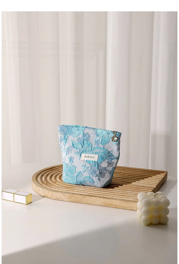 Ditsy Floral Canvas Square Makeup Bags