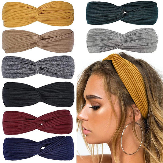 Casual Strip Color Cloth Hair Band