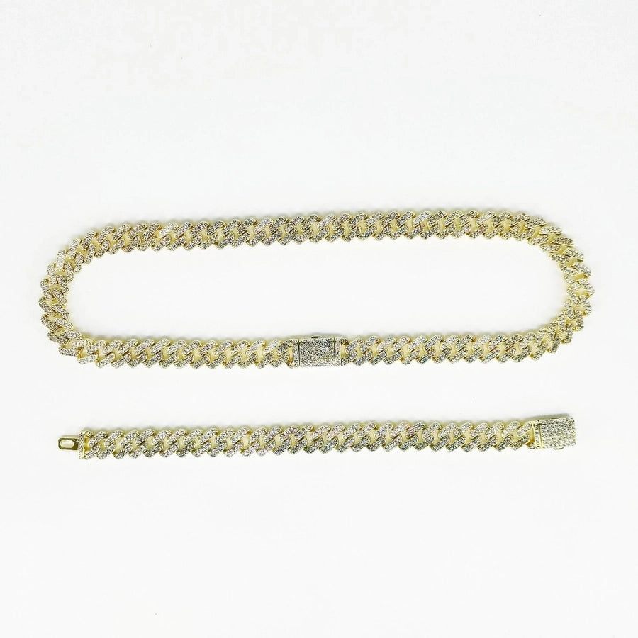 Cuban Full Diamond Necklace Gold Chain