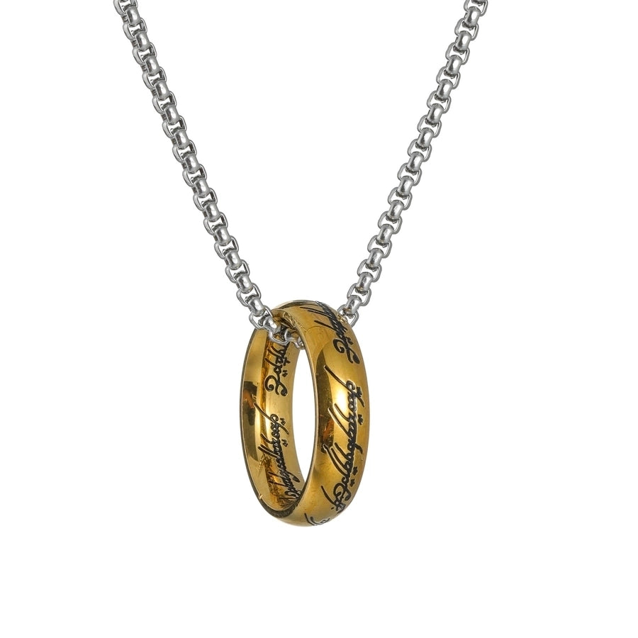 Retro Chain 304 Stainless Steel Gold Plated Pendant