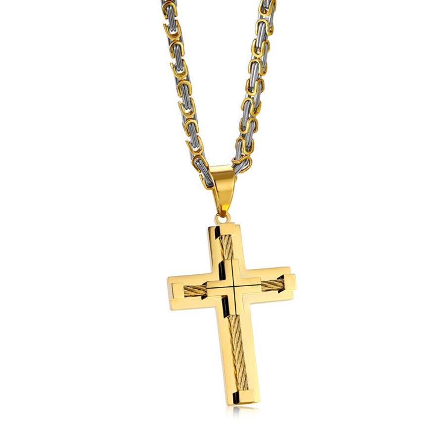 Cordell Cross Pendant Titanium Steel Men's Necklace