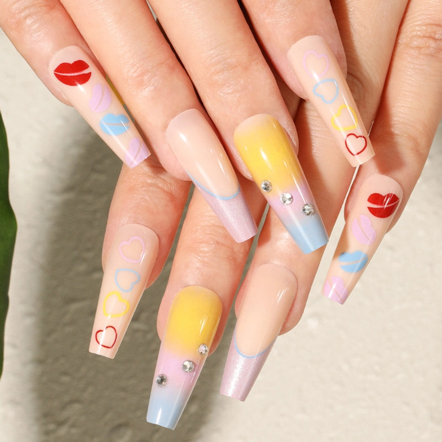 Dye Heart Shape & Flower Nail Patches