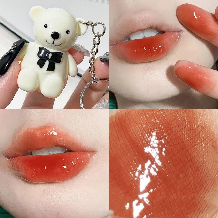 Cute Bear Lip Gloss Keychain