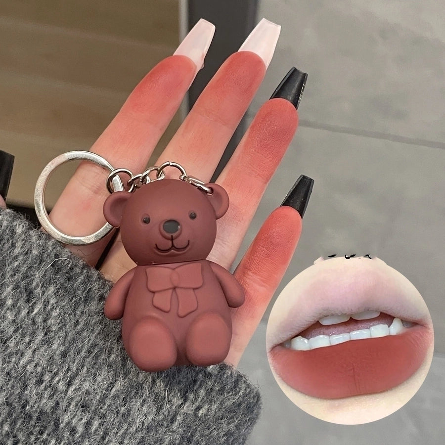 Cute Bear Lip Gloss Keychain