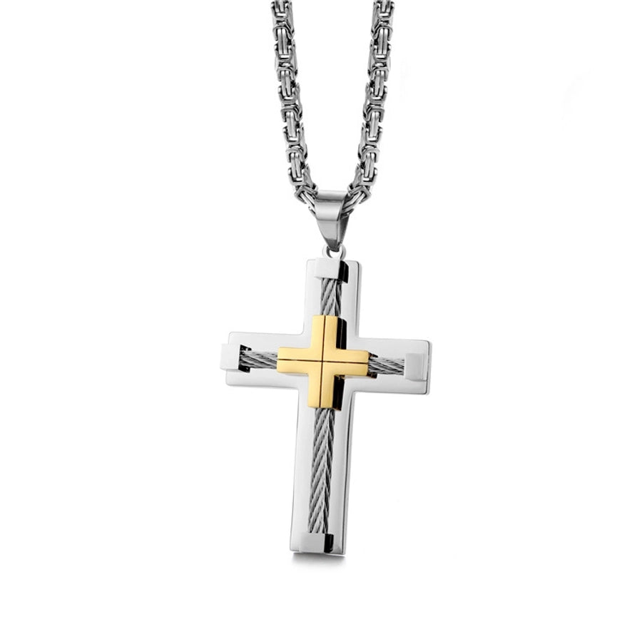 Cordell Cross Pendant Titanium Steel Men's Necklace