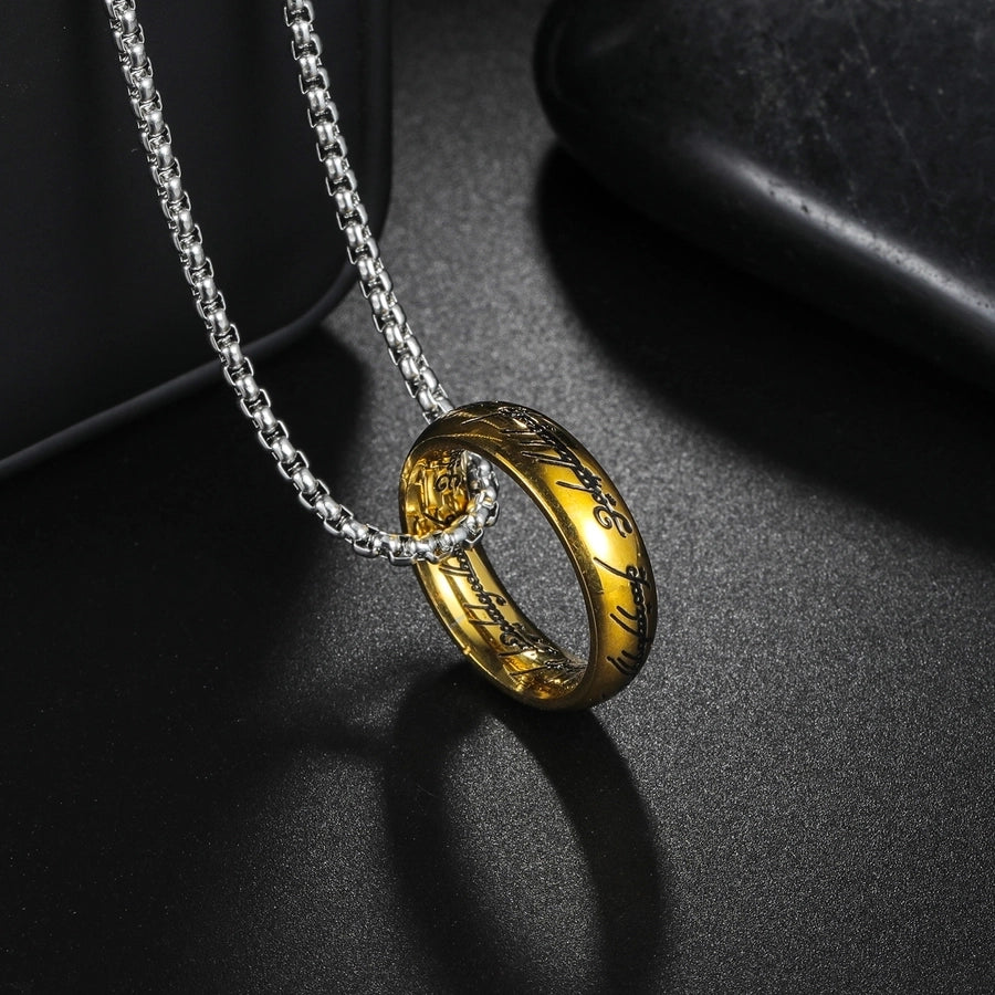 Retro Chain 304 Stainless Steel Gold Plated Pendant