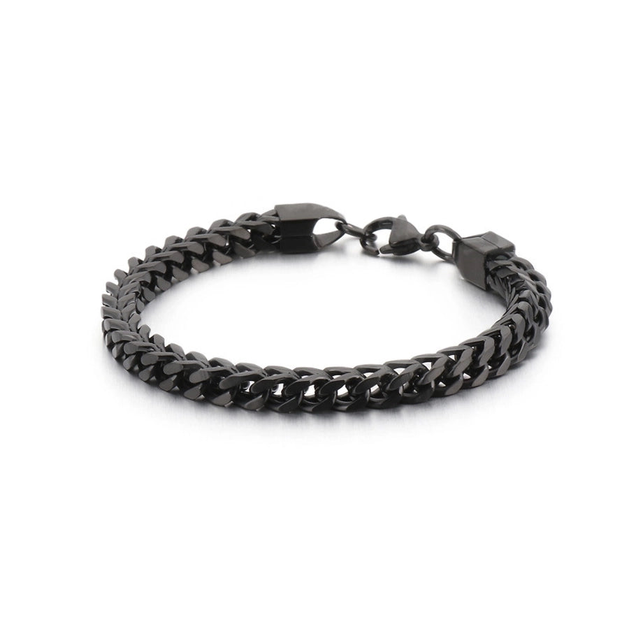 Titanium Steel Chain 18K Gold Plated Men's Bracelets